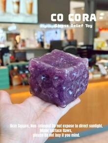 [Squishy] 巨型透明冰川起司，特大號椰子油浸漬塊狀起司，5cm-7cm-8cm，磨砂冰川紋理起司捏捏樂玩具，理想禮物，生日禮物 - 彩色 - 查看 40