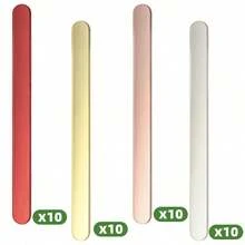 40/50/100pcs Reusable Acrylic Popsicle Sticks, Craft Sticks, Multicolor Options, Exquisite Popsicle Sticks, Perfect For Ice Cream, Desserts, Holiday Accessories, Party Crafts - Multicolor - View 13