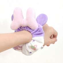 Mesuca Disney Judy & Minnie Plush Hair Scrunchie, Embroidered Decor Soft Fluffy Hair Tie With 3D Ear Bow Detail Elastic Hair Accessory For Daily Hairstyle 1 Piece, 2 Styles Available - Multicolor - View 10