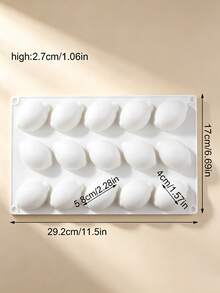 Lemon Silicone Mold 15-Cavity 3D, Non-Stick Baking Pan For Chocolate Fondant Jelly Pudding Cake, Christmas Cake Decorating Mold, Easy Clean Reusable For Family Party DIY Kitchen Baking Supplies - White - View 9