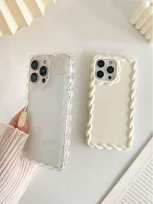 2件組極簡透明大孔手機殼，適用於IP17/17pro/17promax/iPhone11/12/13/14/15/16/16promax，舒適軟殼保護套，兼容IP17promax - 彩色 - 查看 3