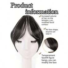 Fake Bangs Hair Piece Top Hair Supplement Women Volumizing Eight-Character Bangs Lightweight Invisible Hair Extension Patch - A - View 4