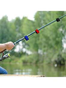8pcs Elastic Fishing Rod Straps, Designed For Convenient And Quick Fixing And Reusable - 8 Pieces - View 8