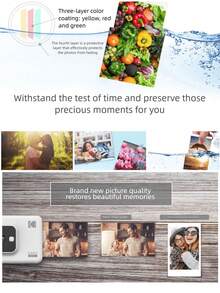 Kodak C210 Instant Camera Yellow, 2-In-1 Photo Printing Camera, Connects To Phone Via Bluetooth To Print Mobile Photos, Vintage Instant Camera, High-Definition Mobile Photo Printing - View 7