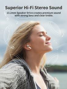 Earphones. Wireless Bluetooth Earphones, Design Style Similar To . Equipped With Fast Charging Case, Providing Clear Call Quality, Powerful Bass And Crisp Treble. Features Long Battery Life, Ergonomic Design And Lightweight Construction For Easy Portability. Built-In Microphone. Compatible With Bluetooth-Enabled Devices, Such As IOS Phones, Android Phones And Computers. - White - View 5