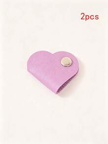 Heart-Shaped Faux Leather Cable Organizer, Multi-Color Earphone And Cable Storage Box, Battery-Free Cable Management Clip, Unisex Cable Organizer Set - New Arrival - View 23