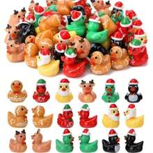 Christmas Resin Decor, Christmas Reindeer Penguin Gingerbread Man Figures, Suitable For Holiday Design, Perfect For Christmas Winter Party Gift Bags, Christmas Stocking Fillers - A - View 1
