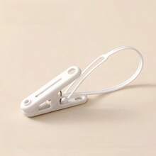 12pcs Tether‑Plastic Laundry Clothespins, Windproof Hanging Clothes Pegs With Rope, Multi‑Purpose Non‑Slip Clips For Towels, Socks, Underwear Outdoor Drying - Multicolor - View 12