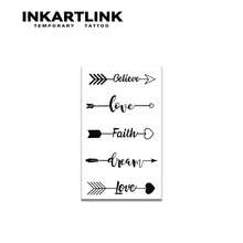 INKARTLINK 1PC Arrow Tail Feather Tattoo Sticker, Temporary Waterproof Body Art Tattoo Sticker, Lasts 2-5 Days, Water Transfer Colorful Tattoo Sticker, Suitable For Men And Women, Essential For People, Party Essential Decoration, Festival Celebration Body Decoration - Black - View 4