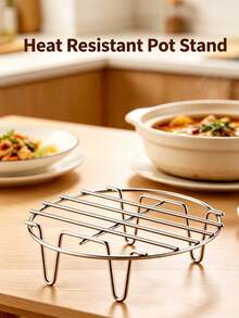 Multi-Purpose Kitchen Steaming Rack, Heat Resistant Pot Stand, Round Cooking Rack For Steaming Buns, Air Fryer & Pot Use,Round Multi Functional Cooking Rack, Heat Resistant Steaming Stand, Kitchen Accessory For Steaming Food & Pot Heat Insulation - Multicolor - View 6