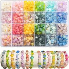 720pcs 10mm X 9mm Frosted Gold Foil Star Heart Acrylic Beads, Mixed Colors DIY Jewelry Making - Gold Glitter Stars - View 1