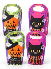 10/4/2pcs Pumpkin Gift Boxes Halloween Candy Bags Gift Bags For Halloween Goodie Bags Halloween Decor Pumpkin Box Halloween Backdrop Gift Boxes Free Gift Ffff Free Gift Claim Halloween Decoration - Multicolor - View 4