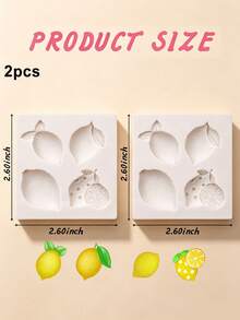 Lemon Silicone Mold Non-Stick, Chocolate Candy Fondant Baking Tray For Cake Decorating, Polymer Clay Craft Mold For Cookies Pastry Sugar Art & DIY Handmade Projects, Reusable Kitchen Baking Supplies - Beige - View 3