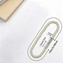 2pcs Modern Home Decor Thick Rope Curtain Tiebacks, Simple Magnetic Buckle Fasteners For Bedroom And Living Room - Multicolor - View 2