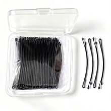Curved Bobby Pins Flat Bobby Pin Firm Grip Long Bobby Pins For Thick Hair Ball Tip Durable Hair Pins With Clear Storage Box For Salon Daily & Party Hairstyle Styling - Multicolor - View 11