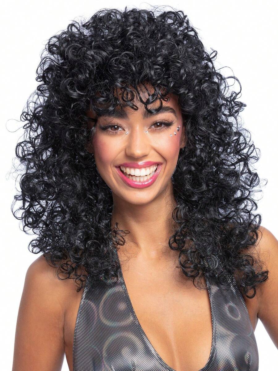 Rubies Voluminous Curly Disco Wig For Adults, Fun And Eye-Catching Costume Accessory, Ideal For Carnival And Halloween - Option 1 - View 1