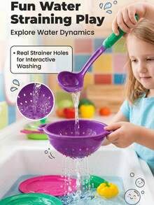Children's Pretend Play Kitchen Set, Colorful Cooking Utensils Toy Pots, Bowls, Plates, Forks, Spoons, Knives, Realistic Cooking Role Play Game, Montessori Inspired Learning Toy, Fun Scenario Simulation Interactive Play, Leisure Entertainment Toy, Suitable For 3-12 Years Old Boys And Girls, Interactive Kitchen Toy Set, Fun Gift Choice, Birthday Gift, Random Color - Multicolor - View 11