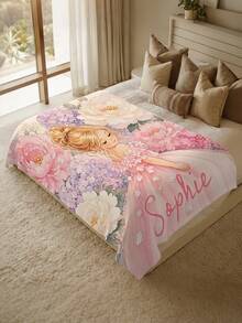 1 pc Selimut Tempat Tidur Nama Kustom, Selimut Tempat Tidur Personalisasi, Selimut Fleece Kustom, Selimut Lucu, Selimut Nyaman, Hadiah Rumah, Hadiah Ulang Tahun, Hadiah Natal, Hadiah Personalisasi, Hadiah untuk Anak Laki-laki/Perempuan, Hadiah untuk Teman - Gaya 1 - View 2