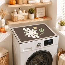 Luckybutterfly Abstract Floral Washing Machine Top Cover Mat, Non‑Slip Waterproof Washer Dryer Protector Pad For Laundry Room Decor - Small Flower - View 11