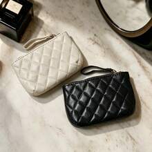 2026 New European And American Fashion Rhombus Mini Clutch Wallet, Women's Portable Multi-Card Slot Key Coin Small Wallet - Multicolor - View 2