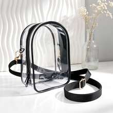 Clear Crossbody Bag, Transparent Doll Display & Dustproof Storage Bag With Adjustable Shoulder Strap, Portable Organizer For Phone,Small Items - Multicolor - View 8