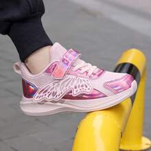 2026 New Fashion Casual Sports Shoes For Girls, Outdoor Hook And Loop Athletic Sneakers - Pink - View 5