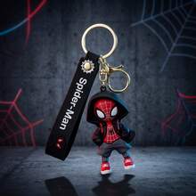 Disney 1pc Spider-Man Soft Rubber Keychain, Suitable For Backpack And Bag Decoration, Perfect Anime Accessory, Must-Have For Marvel Fans, Perfect Party Gift, Fan Holiday Gift - Multicolor - View 2