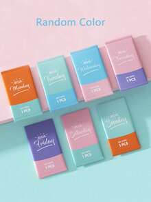 5 pcs Tisu Basah Tema Fashion Warna Campuran Mingguan, Mini Portabel, Cocok untuk Membersihkan Barang, Perlengkapan Sekolah, Cocok untuk Kembali ke Sekolah dan Bepergian - beraneka warna - View 2