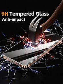 Navigator 2pcs 360° Privacy Tempered Glass Screen Protector, 9H High Hardness Material, Anti-Collision, Anti-Scratch, Anti-Abrasion, Anti-Peeping, Full Protection For Your Screen Privacy, Sensitive Touch Control, 2.5D Edge Screen Film, Drop Resistant, Compatible With Phone Cases, Compatible With IPhone Ultra/18 Pro Max/18 Pro/18/17e/17 Pro Max/17 Pro/17 Air/17/16 Pro Max/16 Pro/16 Plus/16/15 Pro Max/15/14/13/12 And Other Models. - Black - View 6