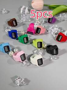Contador de anillos electrónico, contador de anillos digital de mano para aliviar el estrés - Multicolor - Ver 30