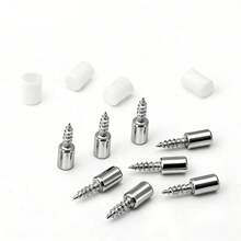 100pcs Steel Cabinet Shelf Pins - Non-Slip Laminate Board Support With Self-Drilling Screws, Ideal For Glass Furniture, Ensures Maximum Stability And Easy Installation - Shelf Screws - View 6