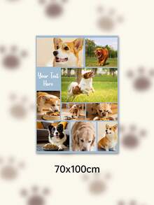 Custom Photo Text Throw Blanket, Personalized Picture Collage Fleece Blanket, Customized Pet Memory Photo Blanket For Sofa Bed Home Decor Gift - Multicolor - View 68
