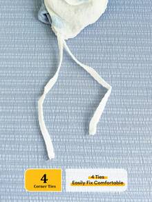 波點熊被套 4 件套，合成纖維，清新可愛，包含 1 件被套、1 件床單、2 件枕頭套，不含被芯與枕芯，枕頭套圖案隨機裁剪 - 淺藍色 - 查看 9