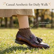 6 Pairs Women's Ruffle Ankle Socks, Cute Twisted Design, Solid Color Low-Cut Socks, Spring/Summer Thin Short Socks - Multicolor - View 2