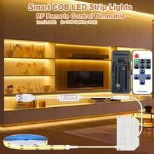 Acosh Neon Smart COB LED Light Strip For Under Cabinet, Wireless RF Remote Dimmable, Warm White/Cool White Switchable, Cuttable USB Powered Self-Adhesive Light Strip, Suitable For Wine Cabinet, Display Shelf, Bedroom - Warm White - View 18