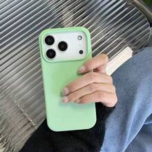 新款奢華防震親膚酒紅色手機殼，適用 18 Pro、17、16、15 Pro、14 Plus、13、12、11、17 Pro Max、Air、XR、XS Max、X/XS、7/8 Plus、7/8，防摔光滑保護殼，耐摔設計，親膚材質，海軍藍，生日派對禮物 - 開心果綠 - 查看 3