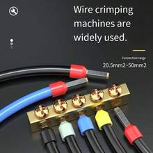 1200pcs VE Pre-Insulated Tubular Cold Pressing Wire Terminals And Ratchet Crimping Pliers Set, Full Copper Core Terminal Sleeves, Self-Adjusting Multi-Size Wire Crimping Tool Kit, Suitable For Home Appliance Maintenance And DIY Wiring Projects - VE Conduit Terminal + Dedicated Crimping Tool Set - View 5
