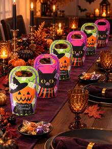 10/4/2pcs Pumpkin Gift Boxes Halloween Candy Bags Gift Bags For Halloween Goodie Bags Halloween Decor Pumpkin Box Halloween Backdrop Gift Boxes Free Gift Ffff Free Gift Claim Halloween Decoration - Multicolor - View 3
