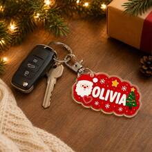 Custom Christmas Cloud Keychain, Personalized Name Keychain Accessories, Bag Charm Key Chain, Customized Keychains, Customizable, Christmas Keychain - Multicolor - View 5
