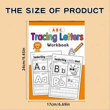 Alphabet Tracing Book 32 Pages Color-Coded A-Z With Coloring, Uppercase And Lowercase Practice, Stroke Control, Suitable For Preschool Children, Early Writing Skills - Orange - View 3