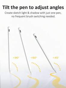 قلم Stylus لجهاز iPad (A16) 11 بوصة الجيل الحادي عشر 2025، إكسسوار قلم متوافق مع 2018-2026، نقرة مزدوجة على الجزء العلوي من القلم لتشغيله/إيقافه، متوافق مع الجيل العاشر/التاسع/الثامن/السابع 10.2 بوصة وAir4 5 11 M2/M3 وPro11 2020/2021/2022، بطارية 90mAh مع وظيفة الإمالة والتسميك، رفض راحة اليد واتصال مغناطيسي، لا حاجة لربط البلوتوث، تصميم رأس قابل للاستبدال، كابل Type-C مرفق، أبيض - أبيض - مشاهدة 8
