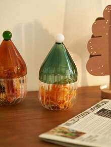 Glass Candy Jar American Christmas Halloween Sealed Storage Jar For Home Snacks - Multicolor - View 7