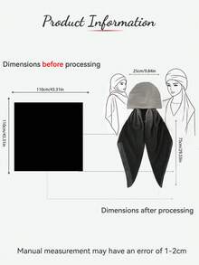 1PC Women's Gradient Elastic Hijab Cap, New Convenient Printed Hijab, Fashion Gradient Tie-Dye Printed Slouchy Hijab Scarf, Easy To Wear Casual Versatile Suitable For Daily Use - Multicolor - View 4