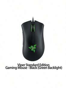 Mouse Gaming Razer DeathAdder Standard Edition: Akurasi pelacakan sekelas Esports, akselerasi simetris, fungsi plug-and-play, panel samping anti selip, kompatibel dengan laptop dan desktop - Hitam - View 7