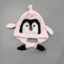 [Click To Sound] Penguin Hat Casual Round Top Style Winter Spring Ear Protection Essential Suitable For Parents And Children - Multicolor - View 8