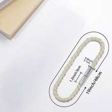 2pcs Thick Rope Curtain Tiebacks, Modern Home Decor, With Minimalist Magnetic Buckle Fasteners, Suitable For Bedroom And Living Room - Multiple Styles - View 3