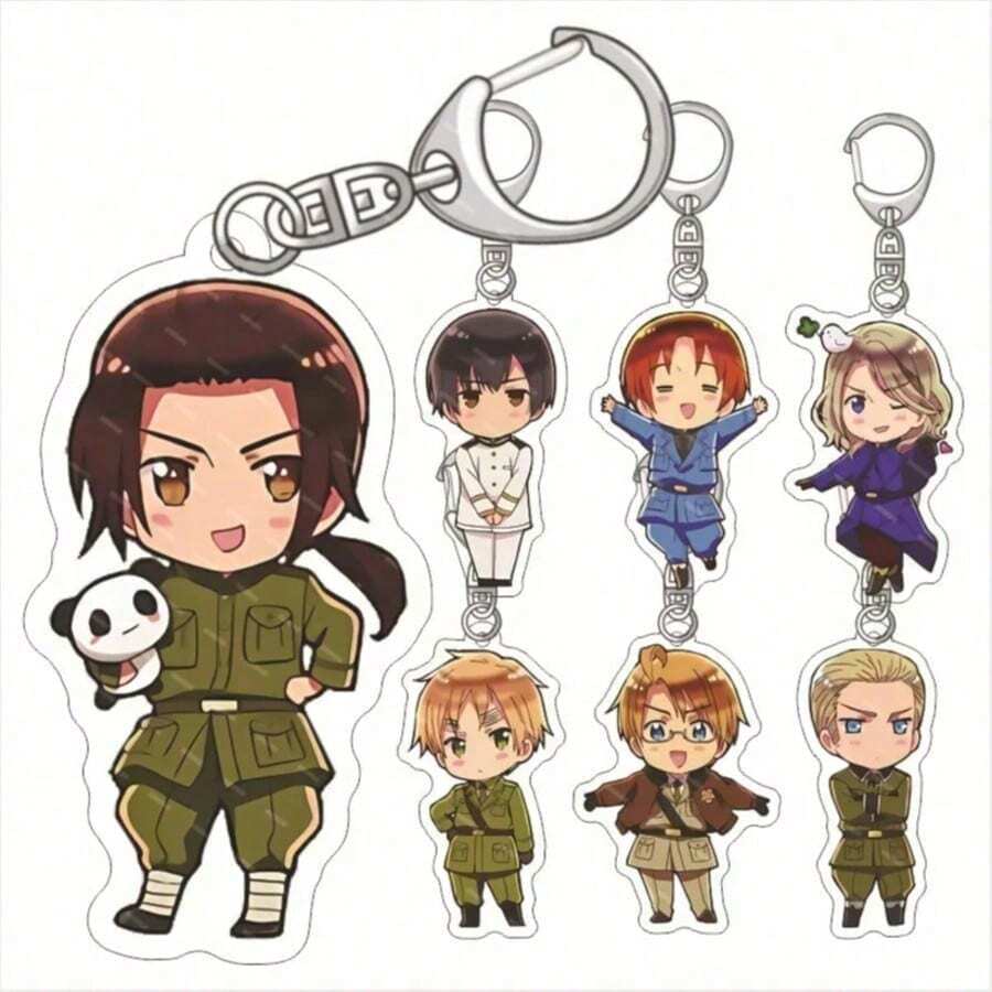 Anime Acrylic Keychain Funny Axis Country Animation Related Products Gift Keyring Bag Pendant Souvenir Creative Charm Accessory - Multicolor - View 1