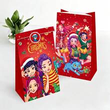 KPop Demon Hunters 12pcs/24pcs Character Print Paper Gift Bags With Matching Stickers, Stylish Anime Figure Pattern Treat Goodie Bags, Heavy-Duty Paper Favor Bags For Gathering Get-Together Snack Candy Present Packaging, Multi-Functional Decorative Storage Packaging Bags, Used For Event Table Decoration, 4 Unique Vibrant Artistic Patterns, Foldable And Reusable Gift Storage Bags - Multi-color - View 7