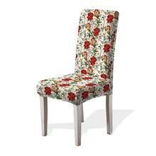 1/2/4/6pcs Christmas Print Chair Covers, Cartoon Holiday Atmosphere Decorative Dust-Proof Elastic Full-Coverage Chair Covers - Multicolor - View 30