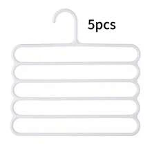 10pcs/4pcs Closet Storage Hooks, Plastic 5-Layer Scarf Rack, Optional Upgraded Thickened Version, More Durable And Sturdy, Closet Pants Rack, Scarf & Tie Storage Rack - White - View 13